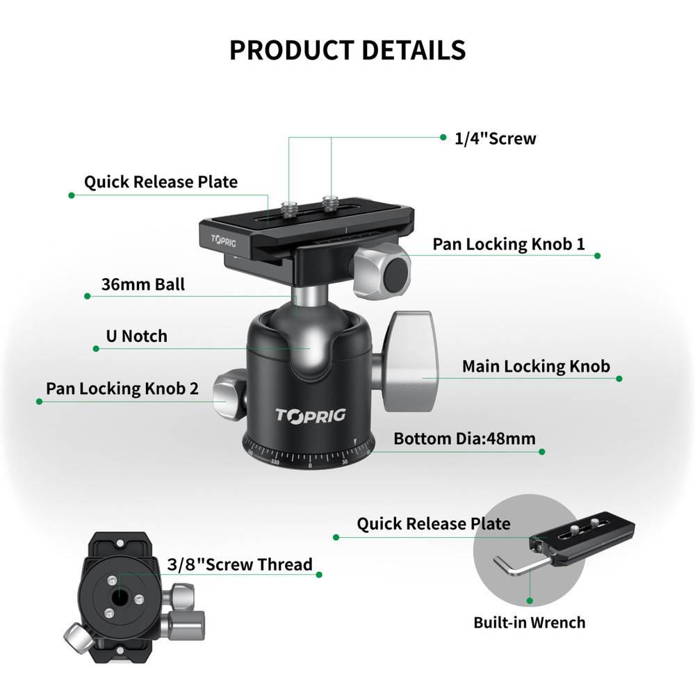 Accsoon Top Rig Ball Head