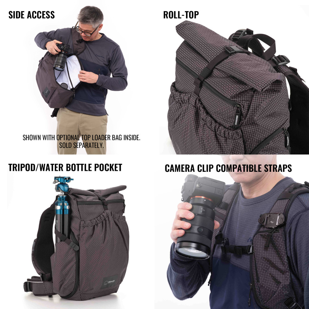 Shimoda Side Lite 22 Backpack - Black/White (520-370) (Open Box)