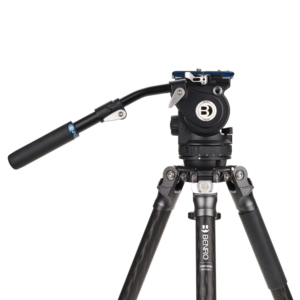 Benro Benro Mammoth CF 3 Series, 4 Section Tripod with Flip Locks and BV6HPLUS Video Head (Open Box)