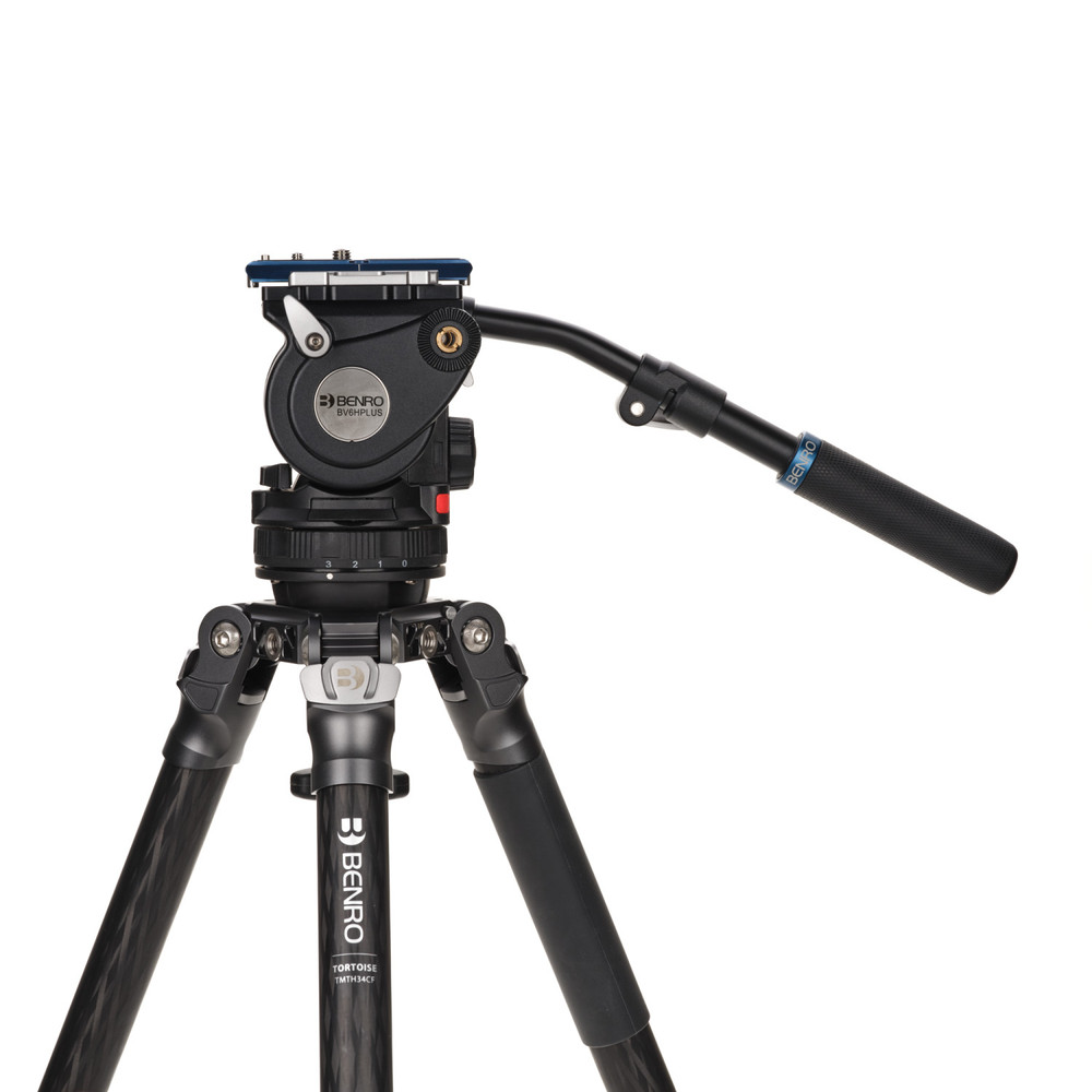 Benro Benro Mammoth CF 3 Series, 4 Section Tripod with Flip Locks and BV6HPLUS Video Head (Open Box)