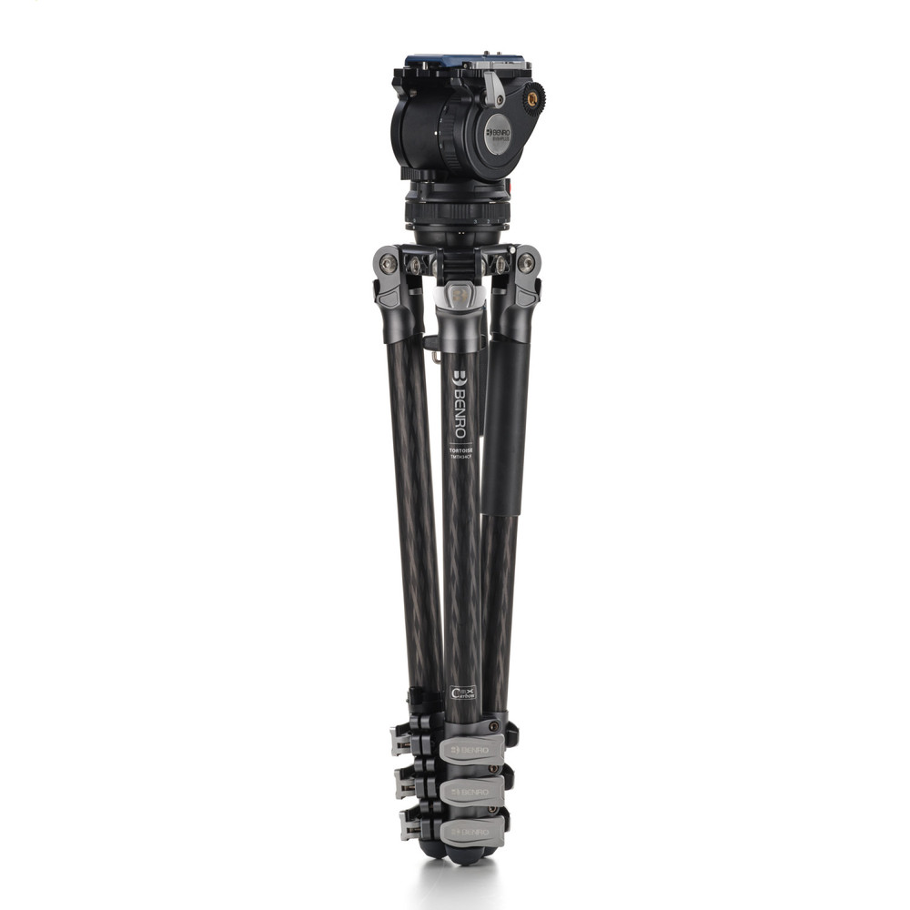 Benro Benro Mammoth CF 3 Series, 4 Section Tripod with Flip Locks and BV6HPLUS Video Head (Open Box)
