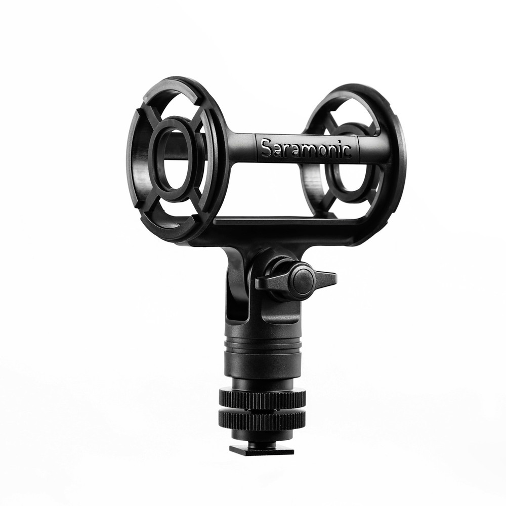 Saramonic SR-SMC2 Shock Mount for Shotgun Microphones (19mm-25mm) w/ Cold Shoe, 1/4", 3/8" & 5/8" Mounting