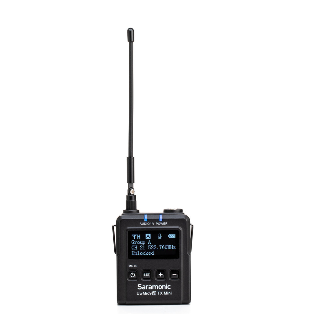 Saramonic UwMic9S Mini Kit 1 Advanced Wireless UHF Lavalier System w/ Micro Transmitter, Dual Receiver, Case,