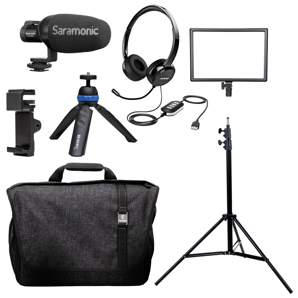 Saramonic Home Base Personal Plus Audio/Video/Telecommunications Kit w/ Lighting for Remote Work  or On the Go