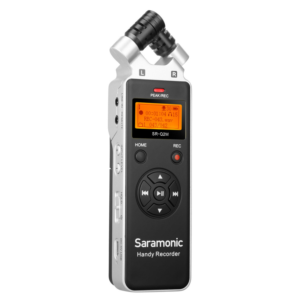 Saramonic SR-Q2M Metal Recorder w/ Stereo X/Y Mics, Remote, Lavalier, 8GB Card, Furry & Foam WS, Case & More