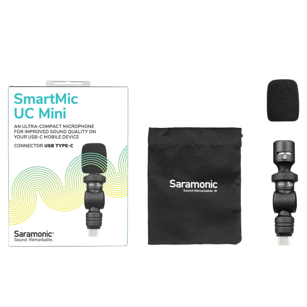 Saramonic SmartMic UC Mini Omnidirectional Condenser Mic w/ USB-C for iPhone 15, Android Devices & newer iPads