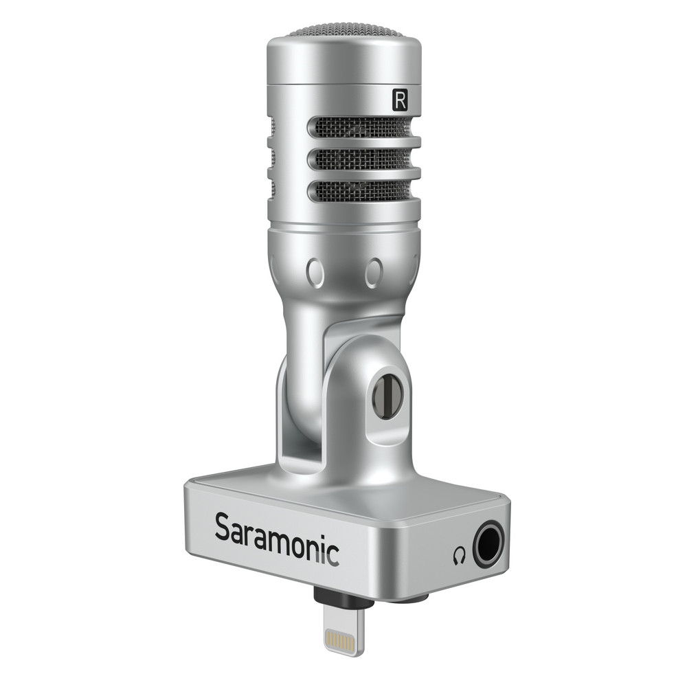 Saramonic SmartMic MTV11 Di Digital Stereo Microphone w/ Lightning & Headphone Out for iPhones and iPads