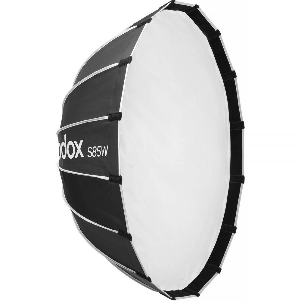 Godox Bowens Mount Umbrella-Style Easy Lock Softbox (Black/White, 33.5")