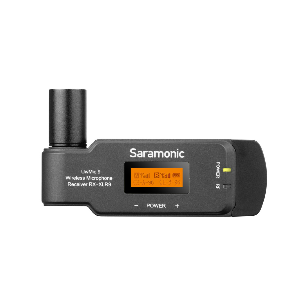 Saramonic UWMIC9 RX-XLR9 Compact Dual-Channel XLR Plug-In UHF Wireless Receiver w/ 3.5mm Cable & Headphone Out