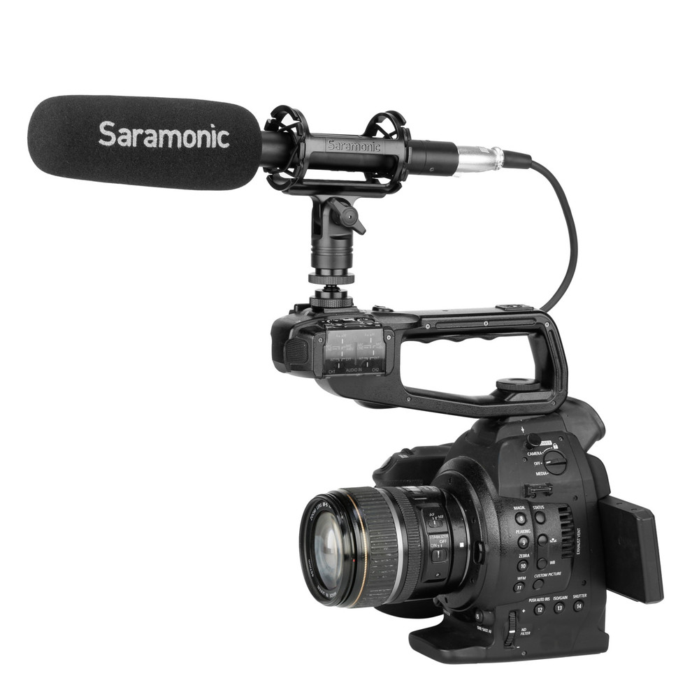 Saramonic SR-SMC3 Shock Mount for Shotgun Microphones (19mm-25mm) w/ Cold Shoe, 1/4", 3/8" & 5/8" Mounting