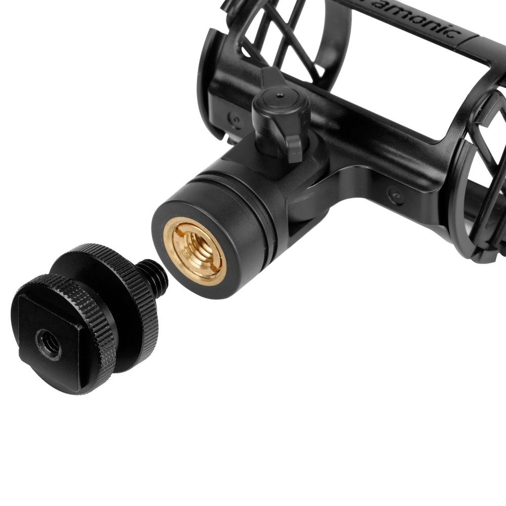 Saramonic SR-SMC3 Shock Mount for Shotgun Microphones (19mm-25mm) w/ Cold Shoe, 1/4", 3/8" & 5/8" Mounting