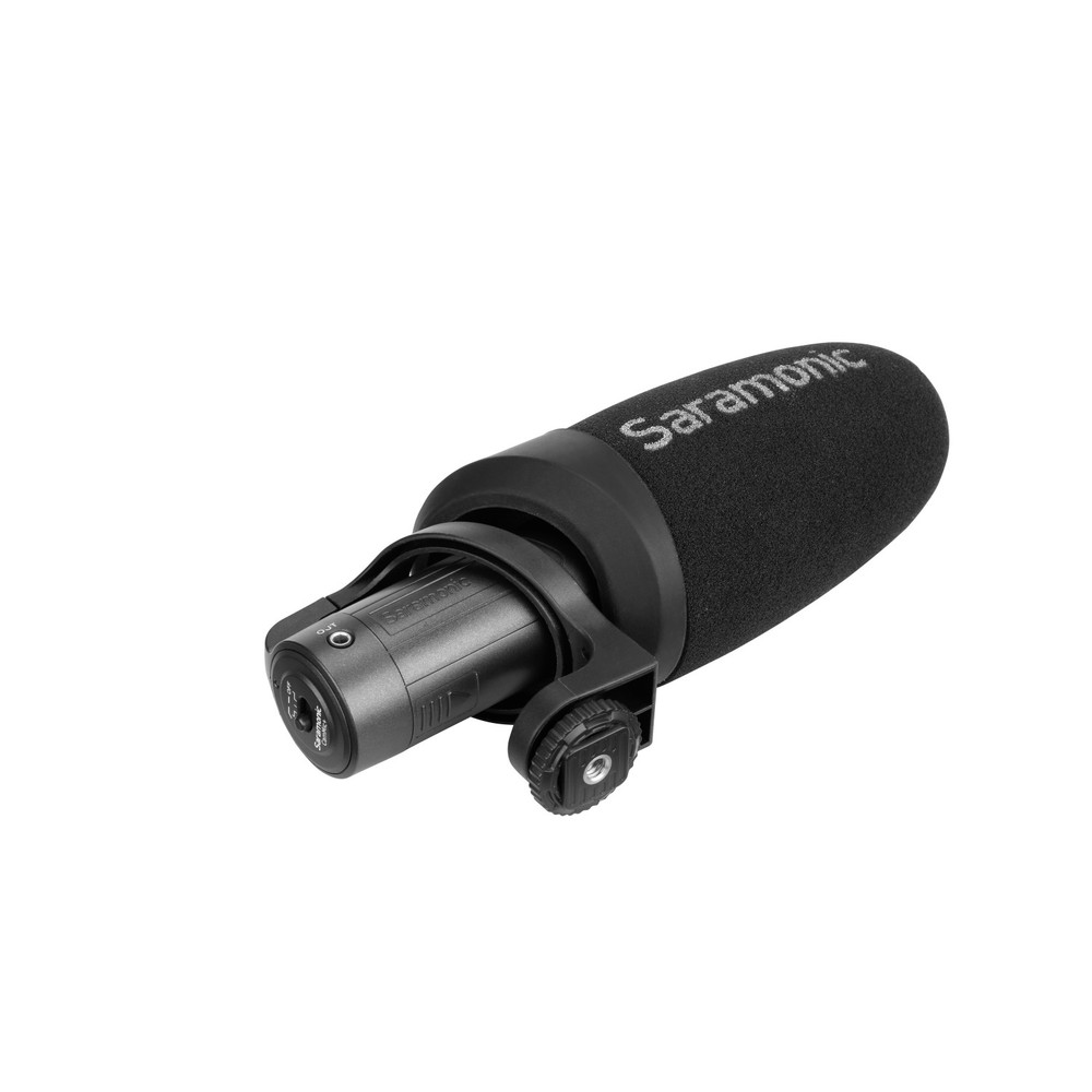 Saramonic CamMic+ AA-Powered On-Camera Uni-Directional Shotgun Microphone with TRS and TRRS Output Cables