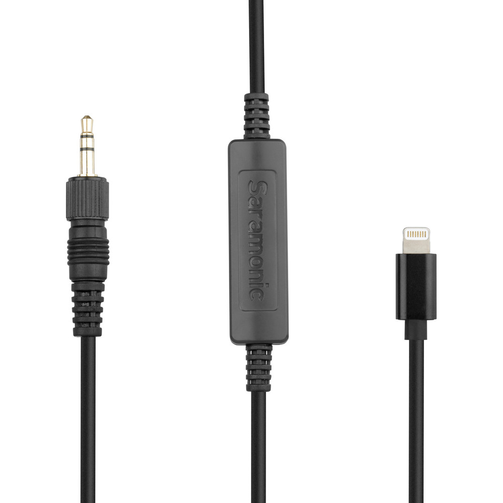 Saramonic LC-C35 Locking 3.5mm TRS to MFi Certified Lightning Cable with A-to-D Converter for iPhone & iPad