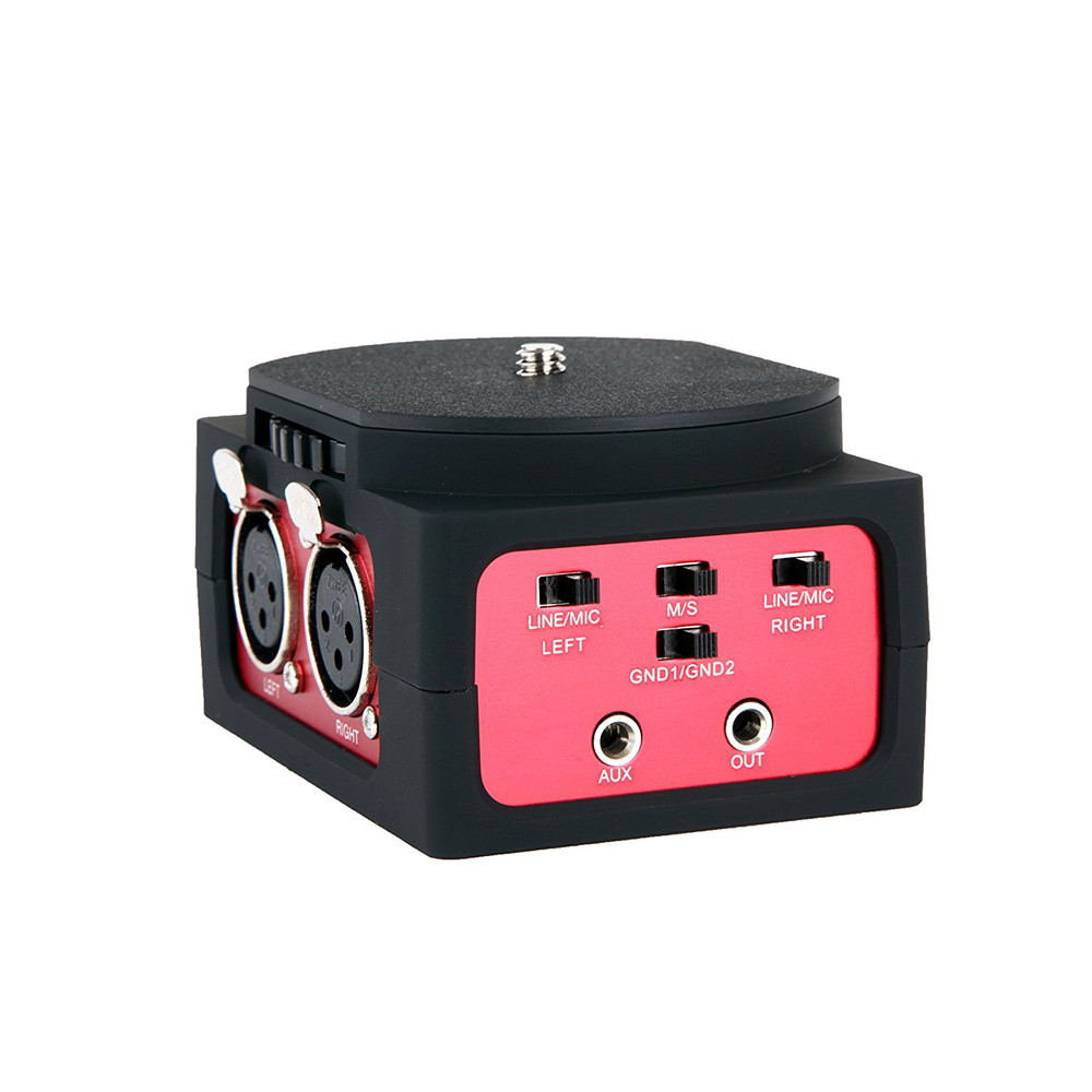 Saramonic SR-AX101 Battery-Free 2-Ch On-Camera XLR & 3.5mm Audio Mixer for Cameras w/ 3 Shoe Accessory Mounts