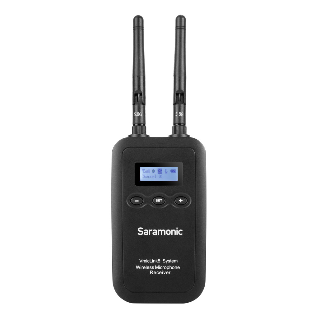 Saramonic VmicLink5 RX+TX 5.8GHz Wireless Lavalier System with Portable Camera-Mountable Receiver