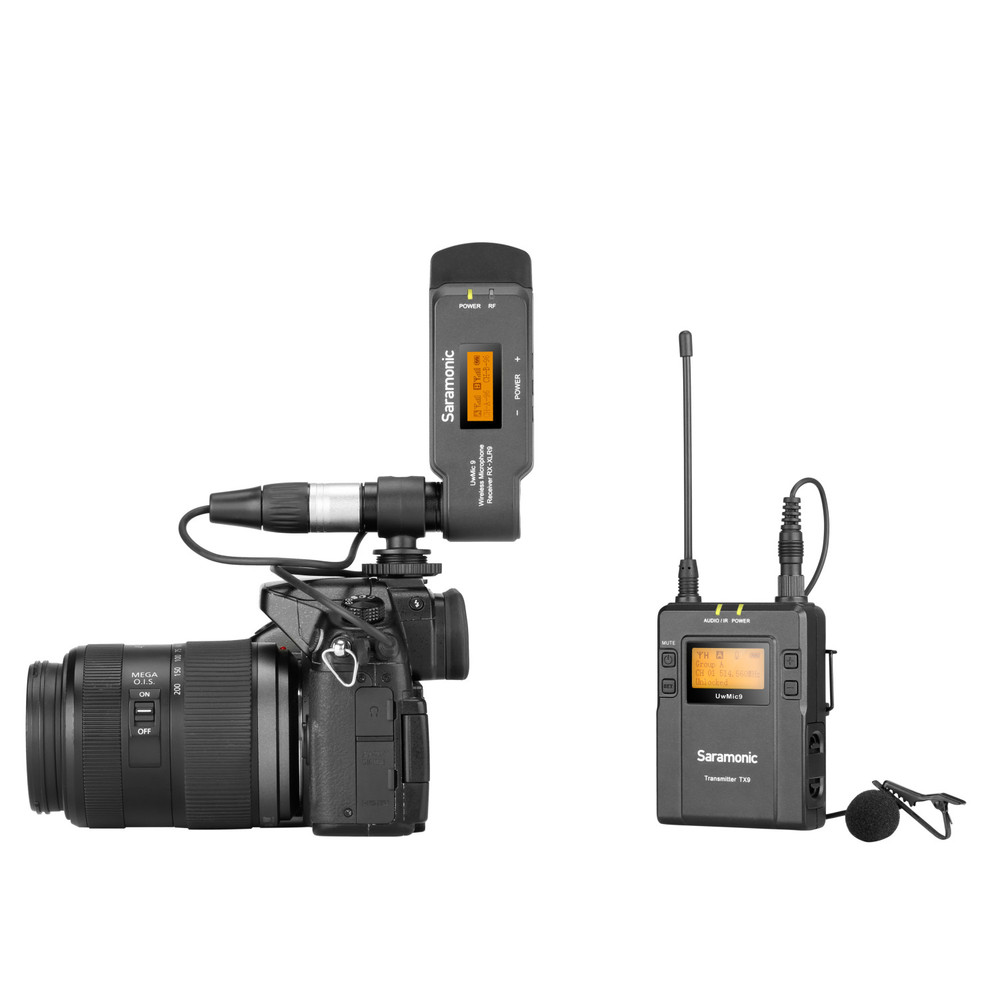 Saramonic UwMic9 TX9+RX-XLR9 2-Person Wireless UHF Lavalier Mic System with XLR Plug-In Receiver & Hard Case