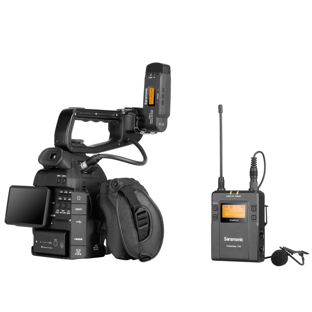 Saramonic UwMic9 TX9+RX-XLR9 2-Person Wireless UHF Lavalier Mic System with XLR Plug-In Receiver & Hard Case