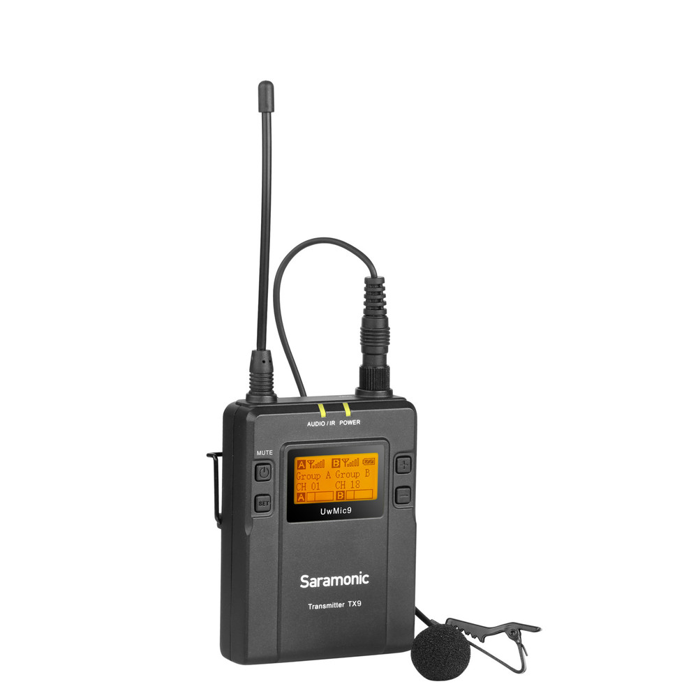 Saramonic UwMic9 TX9+RX-XLR9 2-Person Wireless UHF Lavalier Mic System with XLR Plug-In Receiver & Hard Case