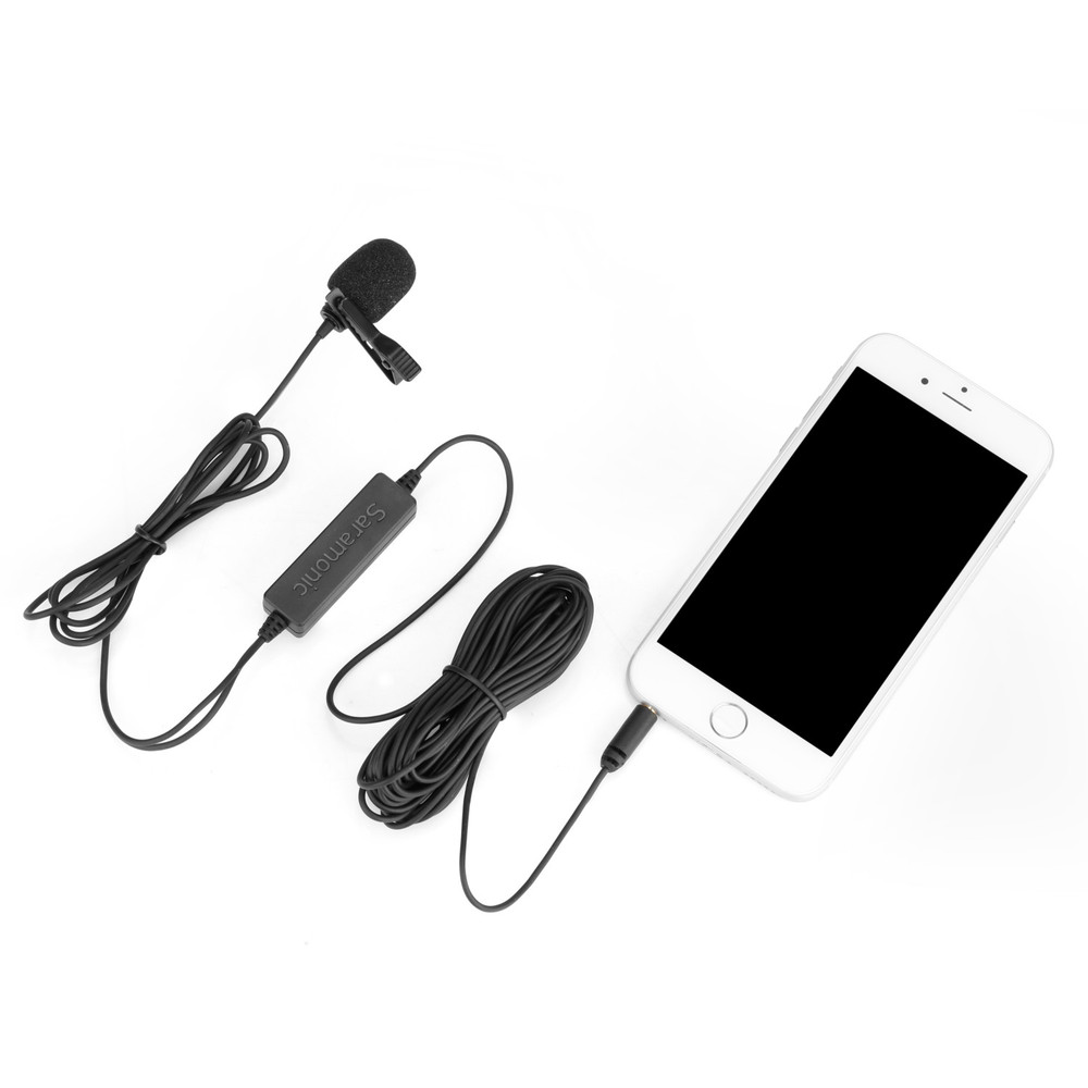 Saramonic LavMicro-S Stereo Lavalier Mic with 3.5mm TRS/TRRS Output for Cameras, Mobile Devices & More