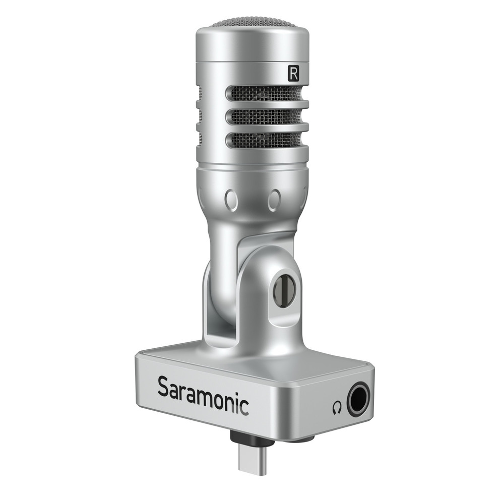 Saramonic SmartMic MTV11 UC Digital Stereo Mic w/ USB-C & Headphone Out for iPhone 15, Android & newer iPads