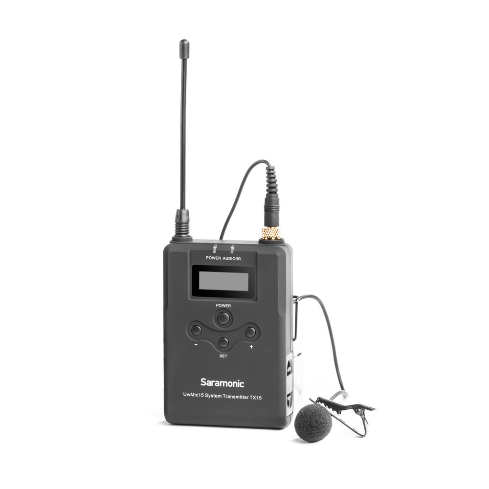 Saramonic UwMic15 16-Ch UHF Wireless Lavalier Microphone System w/ Portable Camera-Mountable Wireless Receiver