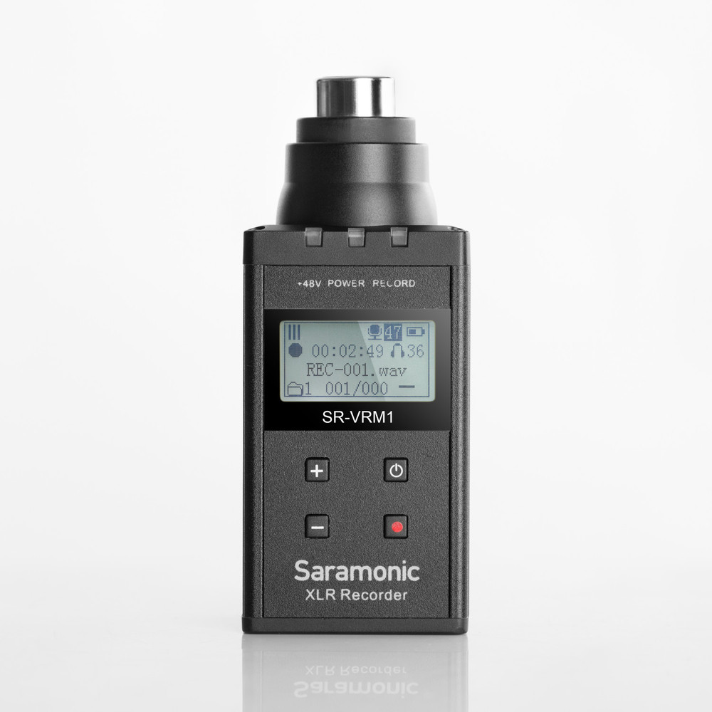 Saramonic SR-VRM1 Compact Plug-On XLR Power Digital Audio Recorder with +48v Phantom for Mics & Headphone Out