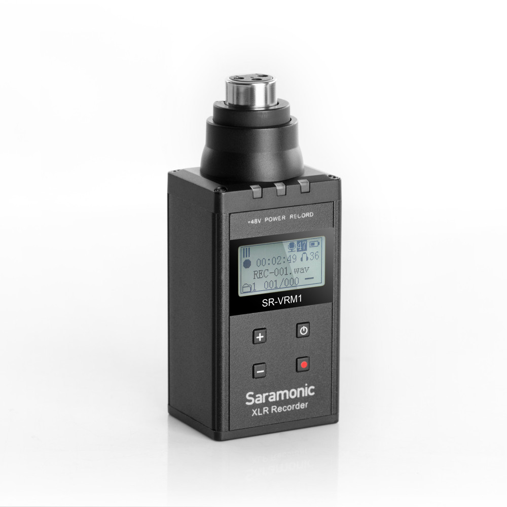 Saramonic SR-VRM1 Compact Plug-On XLR Power Digital Audio Recorder with +48v Phantom for Mics & Headphone Out