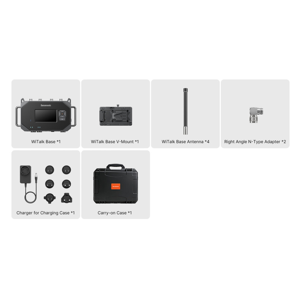 Saramonic WiTalk Base | Scalable Roaming Intercom Master Console for WiTalk9 & WiTalk9X (V-Mount)
