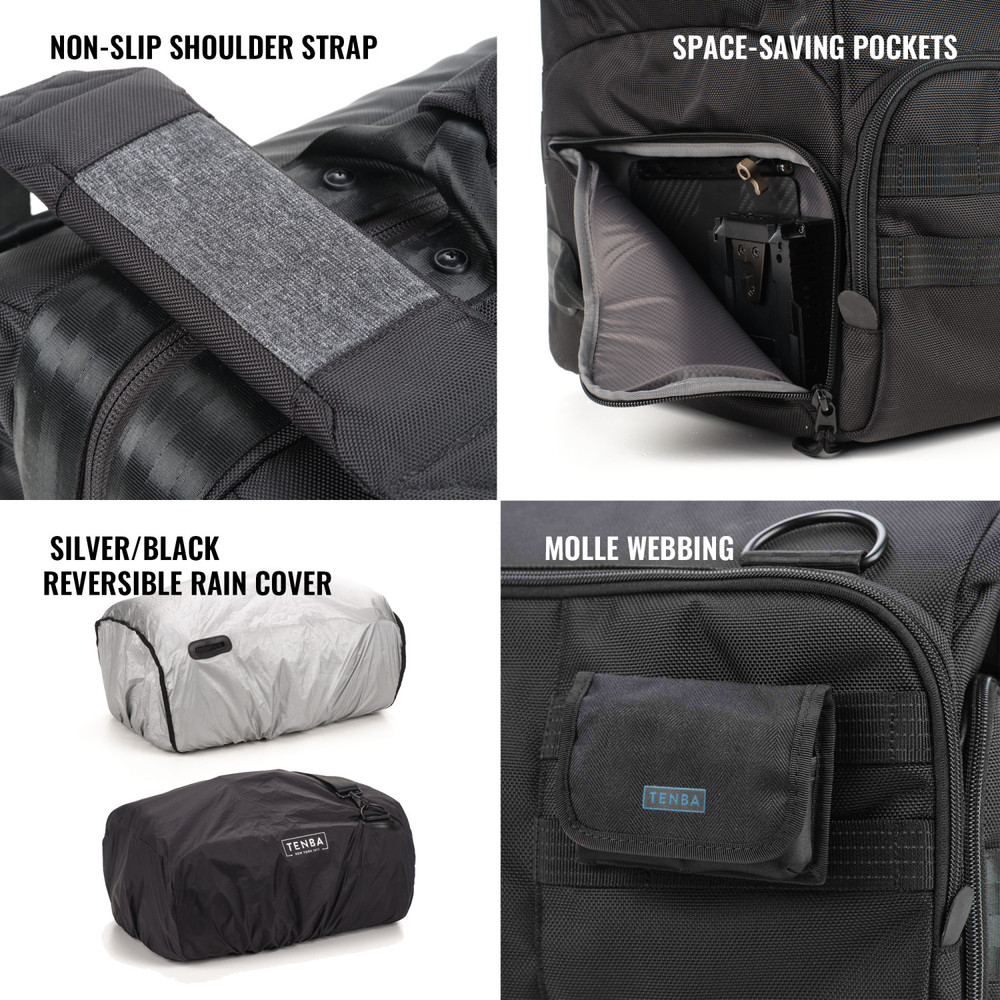 Tenba Cineluxe v2 Shoulder Bag 21 - Black (Open Box)