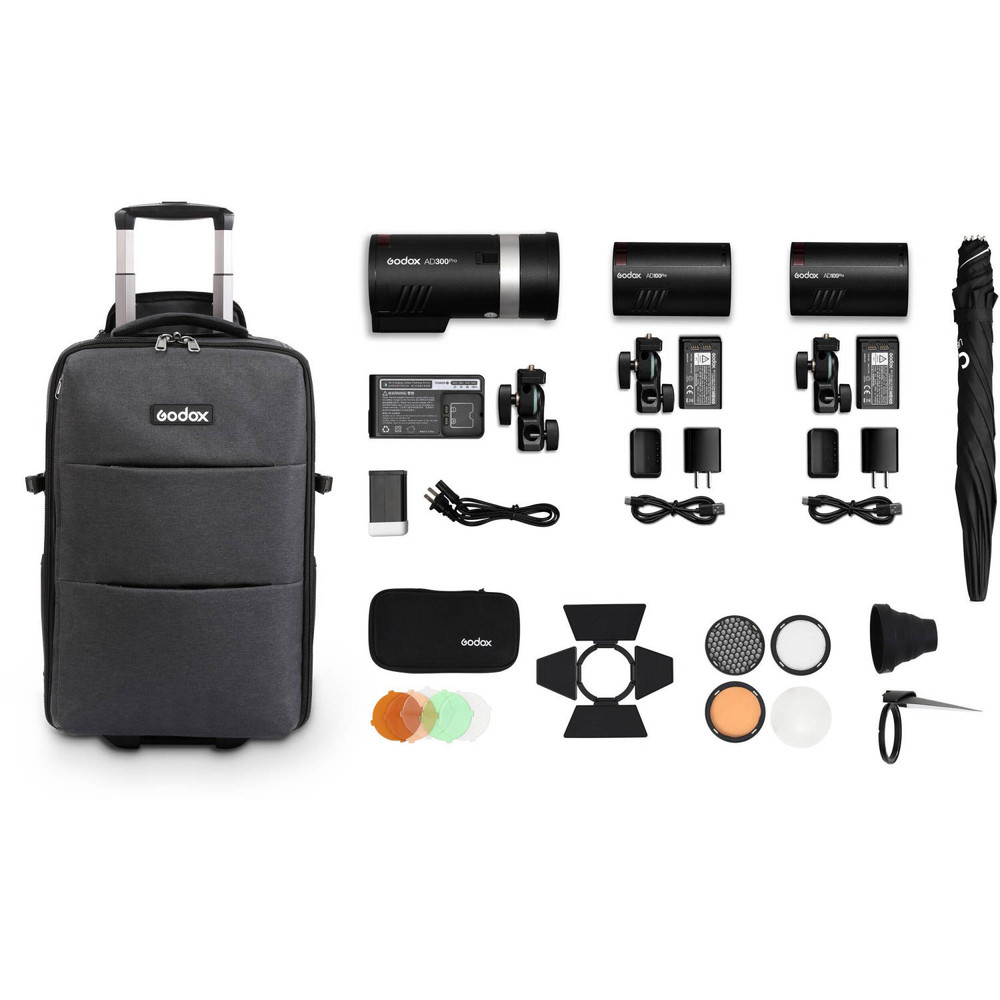 Godox AD100Pro and AD300Pro 3 Light Kit