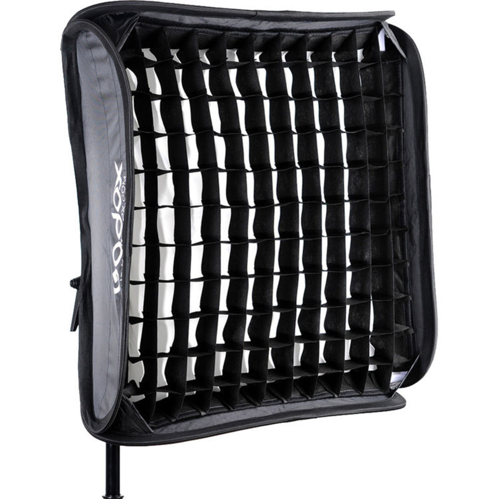 Godox S-Type Bowens Mount Flash Bracket with Softbox and Grid Kit (15.7 x 15.7")