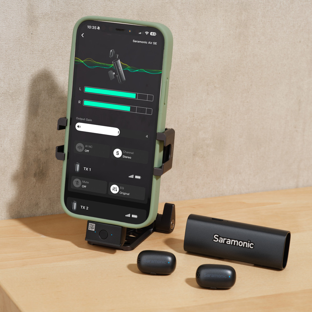 Saramonic Air SE 02 | Mini 2-Person Wireless Mic for Smartphones, Tablets & Computers with USB-C & Lightning Receivers (Open Box)