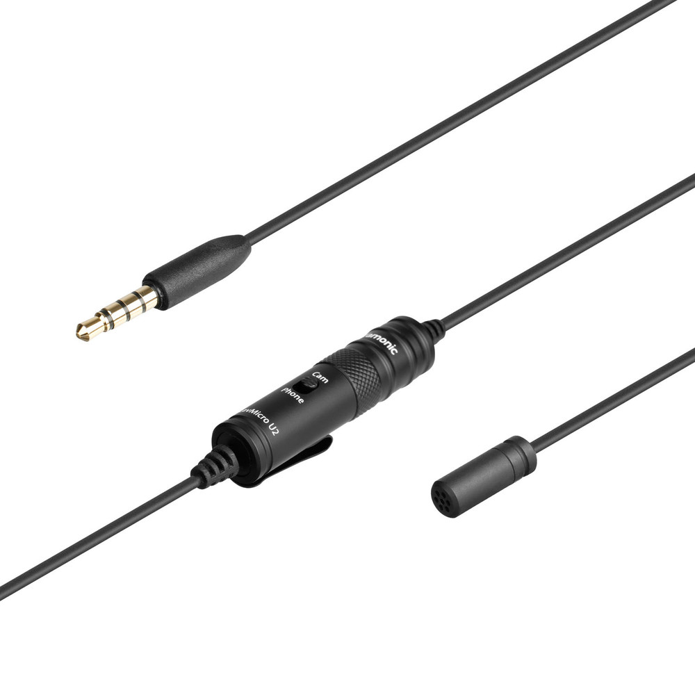 Saramonic LavMicro U2 Clip-On Lavalier Mic for Cameras & Mobile Devices with 19.7' (6m) 3.5mm TRS/TRRS Cable (Open Box)