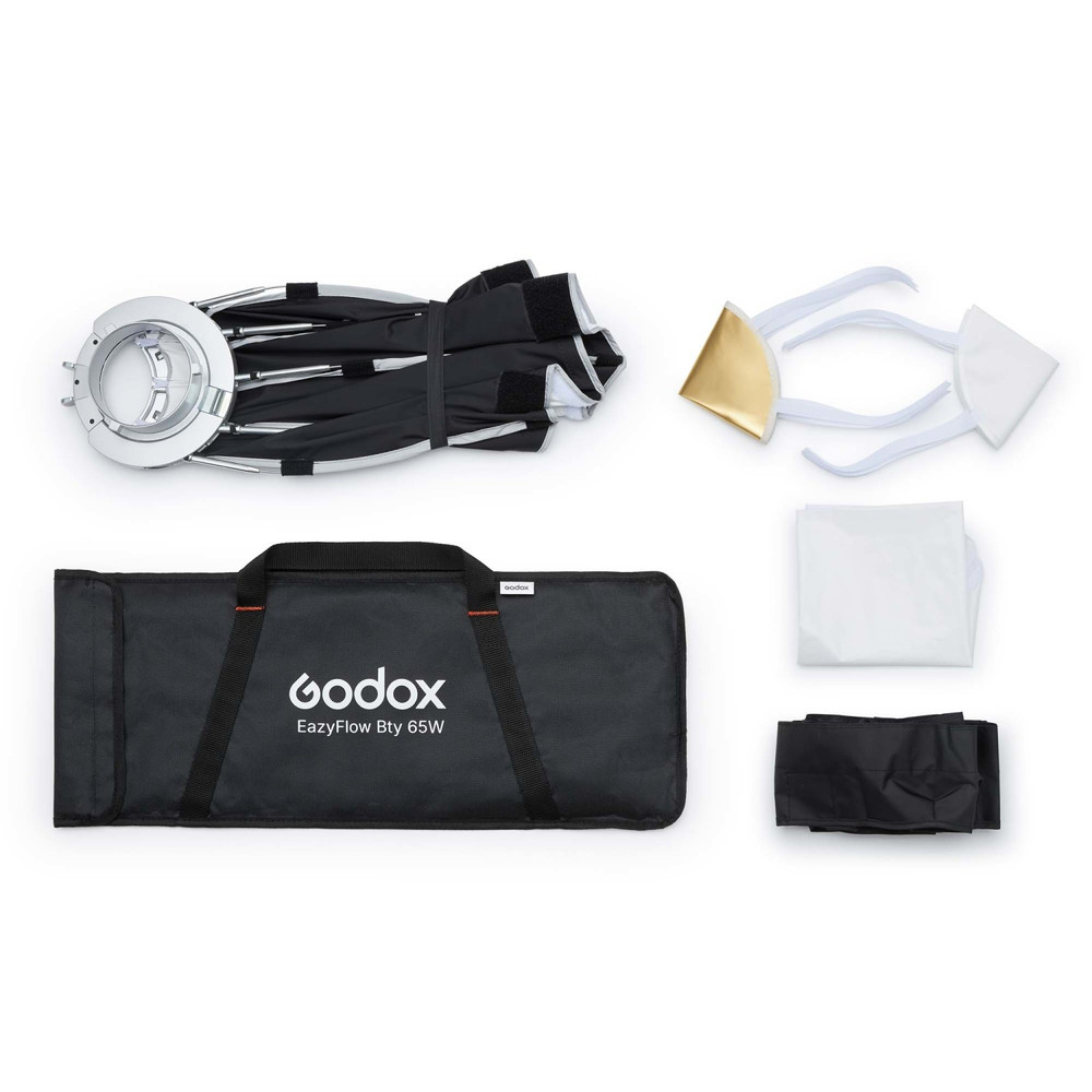 Godox EazyFlow Quick Setup Octa Beauty Dish Softbox with Bowens Mount (65 cm, Inner White)