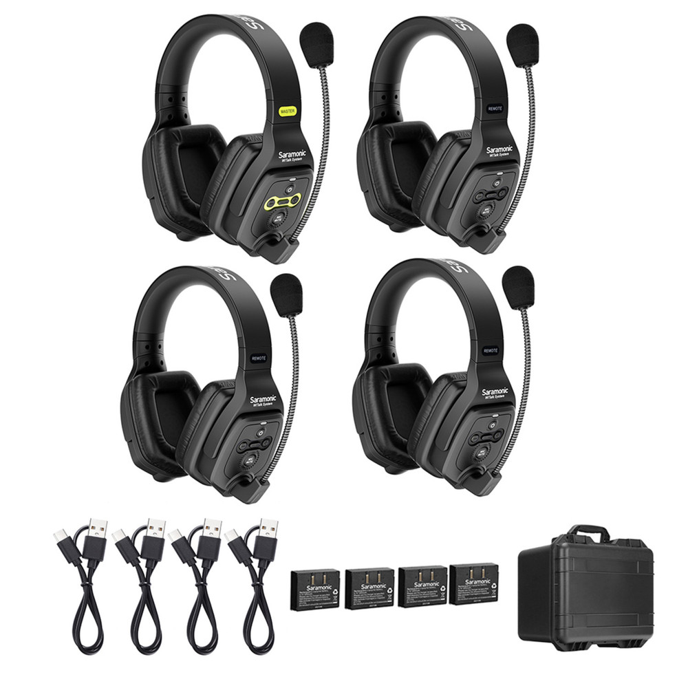Saramonic WiTalk-WT4D 4-Person Wireless Dual-Ear Headset Intercom System (Open Box)