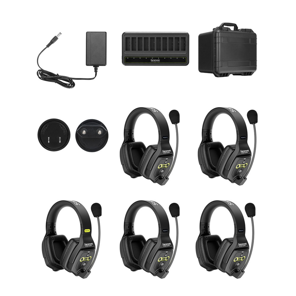 Saramonic WiTalk-WT5D 5-Person Wireless Dual-Ear Headset Intercom System (Open Box)