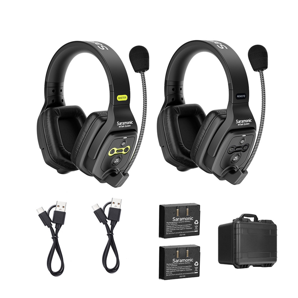Saramonic WiTalk-WT2D 2-Person Wireless Dual-Ear Headset Intercom System Open Box)