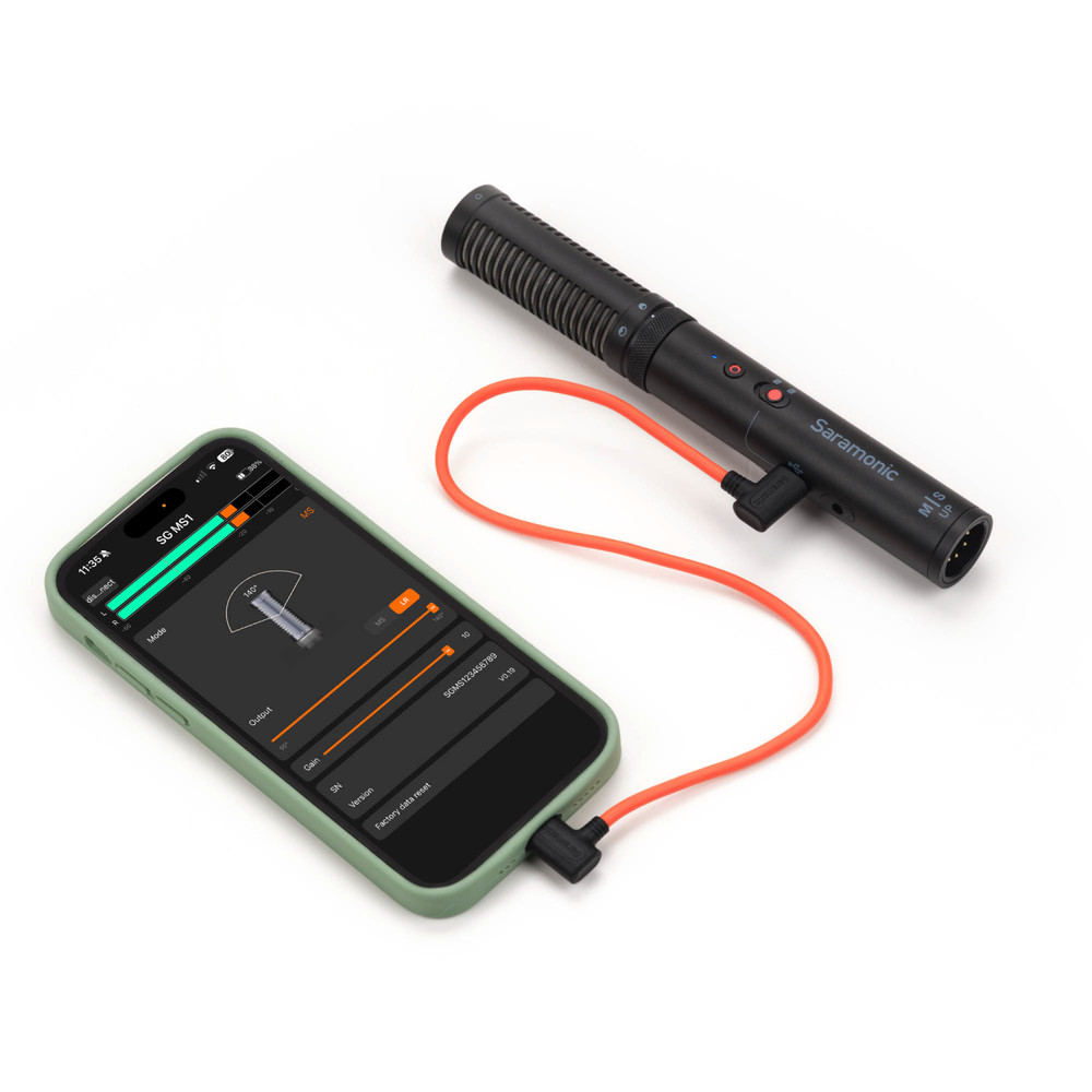 Saramonic G-MS1 | Stereo M-S (Mid-Side) Shotgun Microphone with XLR, USB-C Digital, and 3.5mm Outputs