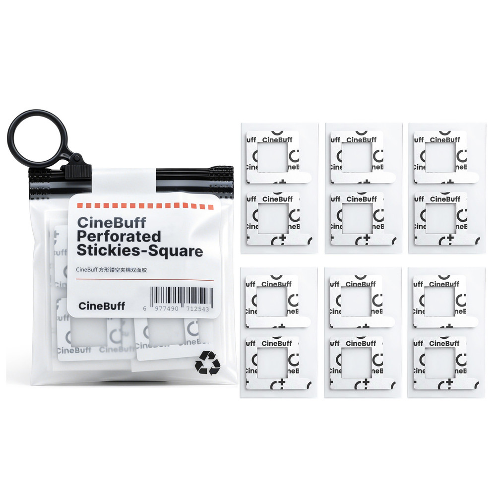 Saramonic CineBuff Perforated Stickies Squares | Soft Padded Tape for Lavalier Mounting and Concealment (30-Pk)