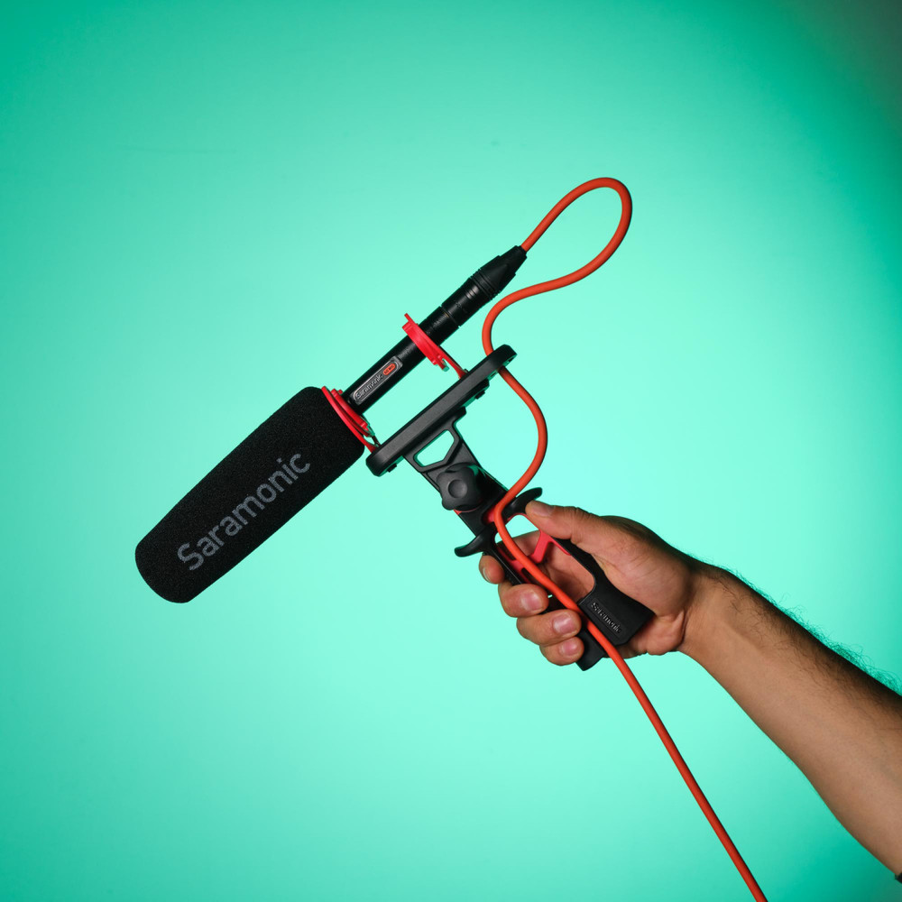 Saramonic SR-MSE | Pistol Grip Shock Mount with Dual Rycote® Lyre® Mounts and Integrated Cable Management