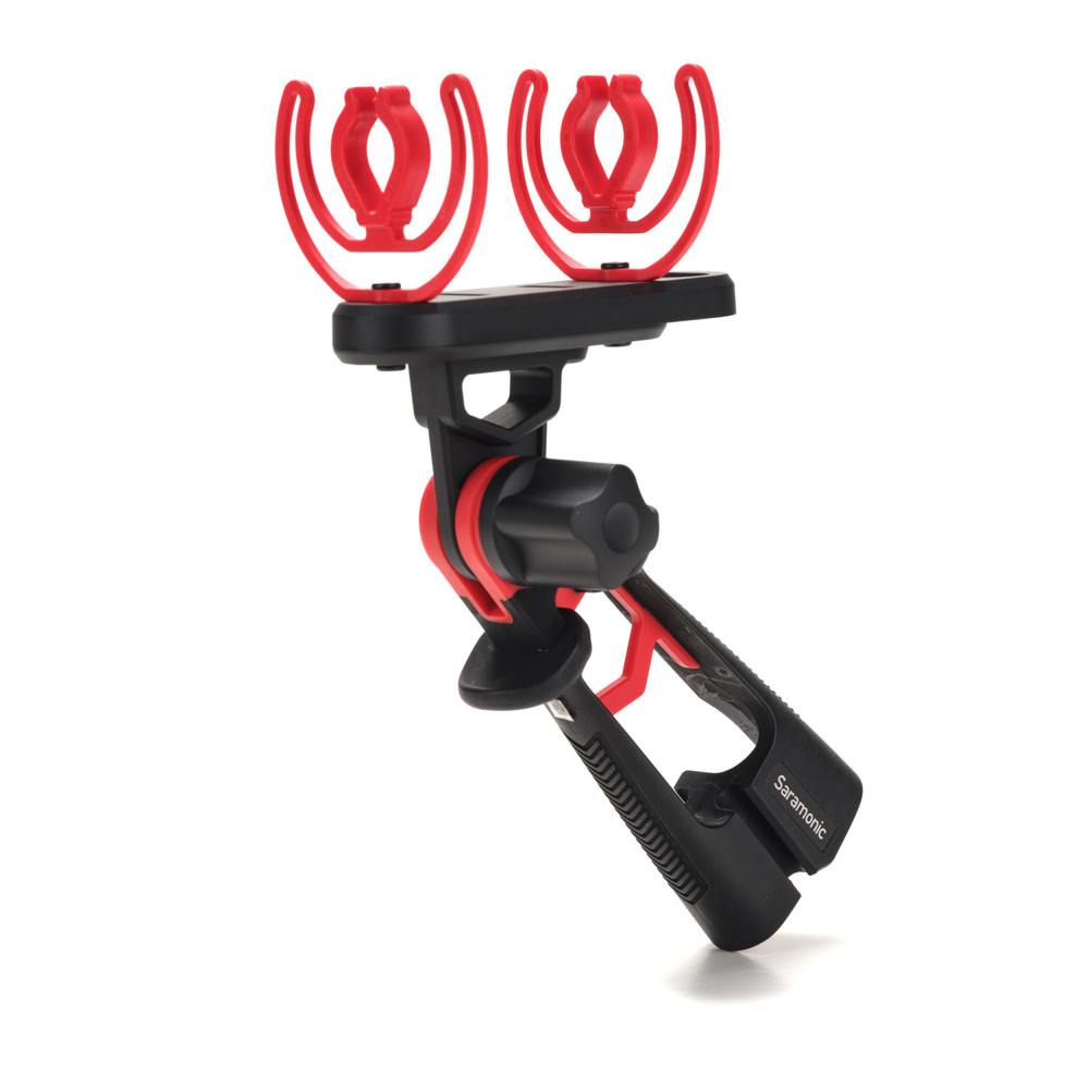 Saramonic SR-MSE | Pistol Grip Shock Mount with Dual Rycote® Lyre® Mounts and Integrated Cable Management