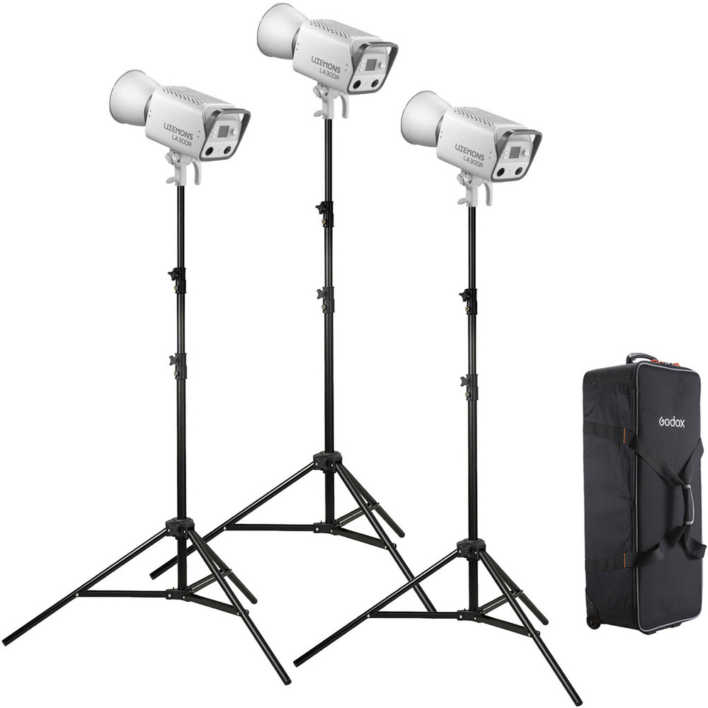 Godox Litemons LA300R RGB LED Light 3-Light Kit with Case (Used)