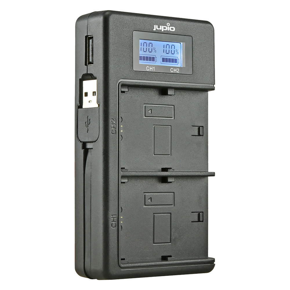 Jupio USB Dedicated Duo Charger LCD NP-W126(S) for Fuji