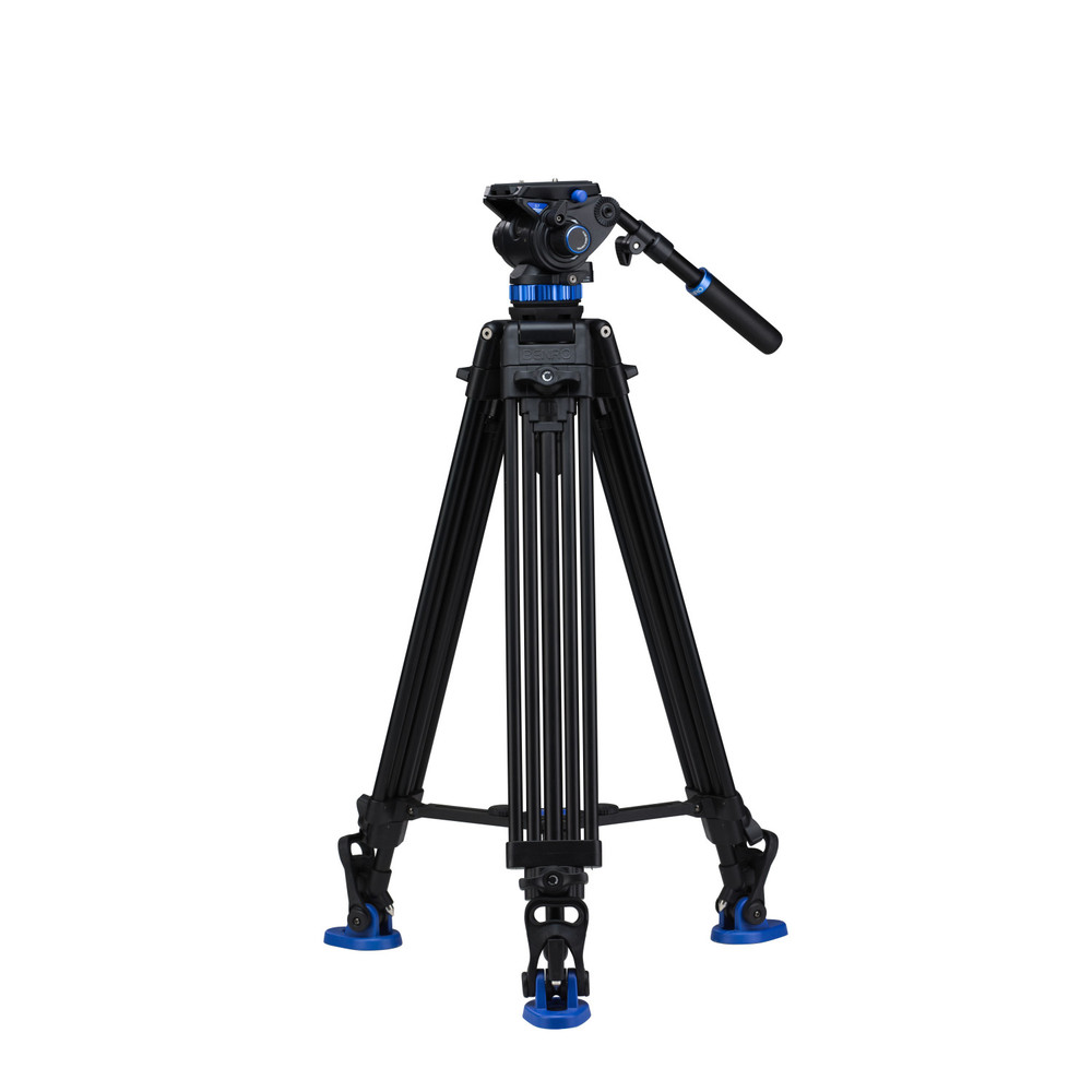 Benro AD573T Dual Stage Tripod with S7 Head - 75mm Half Ball Adapter, 3 Leg Sections, Twist Lever-Lock Leg Release
