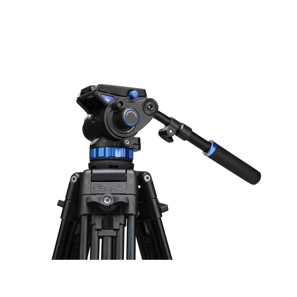 Benro AD573T Dual Stage Tripod with S7 Head - 75mm Half Ball Adapter, 3 Leg Sections, Twist Lever-Lock Leg Release