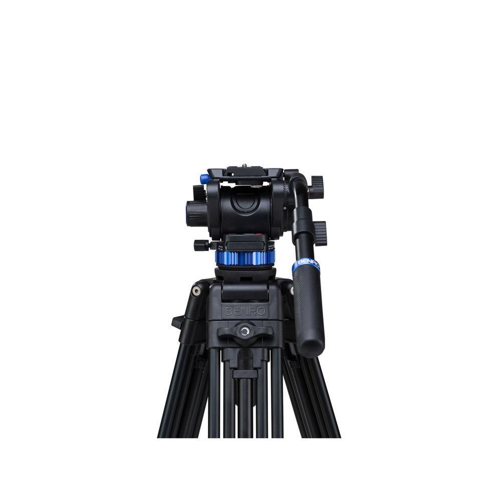 Benro AD573T Dual Stage Tripod with S7 Head - 75mm Half Ball Adapter, 3 Leg Sections, Twist Lever-Lock Leg Release