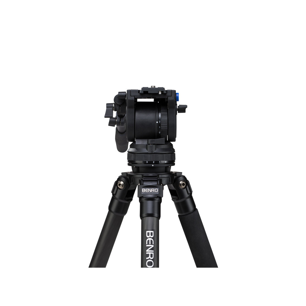 Benro C373F Series 3 CF Video Tripod & BV4H Head - 3 Leg Sections, Flip Lock Leg Release