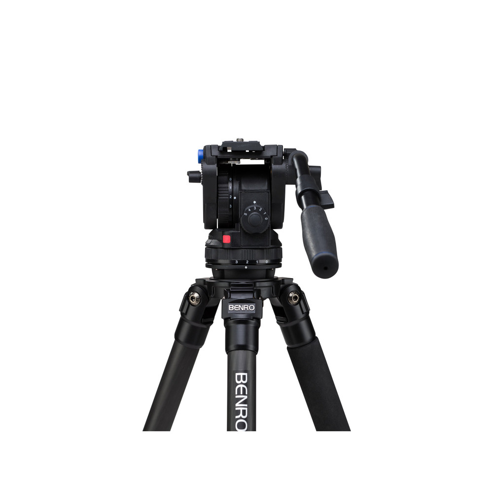 Benro C373F Series 3 CF Video Tripod & BV4H Head - 3 Leg Sections, Flip Lock Leg Release