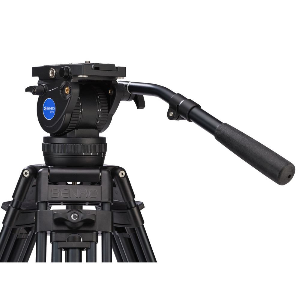 Benro A674TMM Dual Stage AL Video Tripod & BV10 Head - 100mm Bowl, 3 Leg Sections, Twist Lever-Lock Leg Release