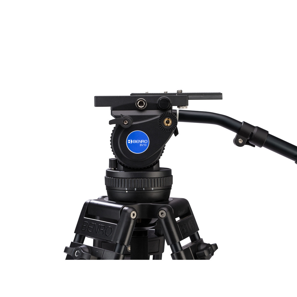 Benro A674TMM Dual Stage AL Video Tripod & BV10 Head - 100mm Bowl, 3 Leg Sections, Twist Lever-Lock Leg Release